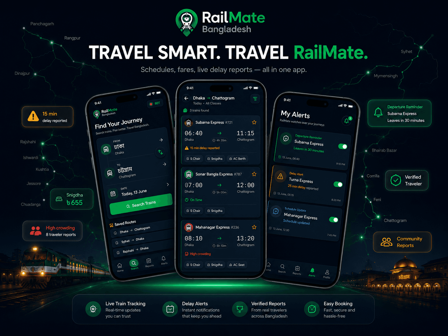 RailMate Bangladesh app preview